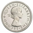 thumbnail image 2 of 1953-1965 New Zealand Copper-Nickel Shilling Elizabeth II BU, 2 of 2