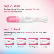 Easy@Home Pregnancy Test Kit - 6 Sticks + 12 Strips, Curved Handle - Early hCG Detection, Reliable & Accurate Results in Minutes, Easy Home Use, Valid until Oct 15,2026