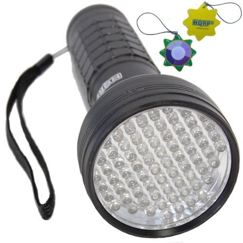 HQRP 390 NM LED Blacklight Flashlight – 51 LEDs For Pet Urine Detection, Scorpion Hunting, Hotel Inspections & More