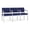 House Cobalt, variant on Lesro Lenox Steel Fabric 3-Seat Waiting Room Guest Reception Chair in Silver/Open House Navy