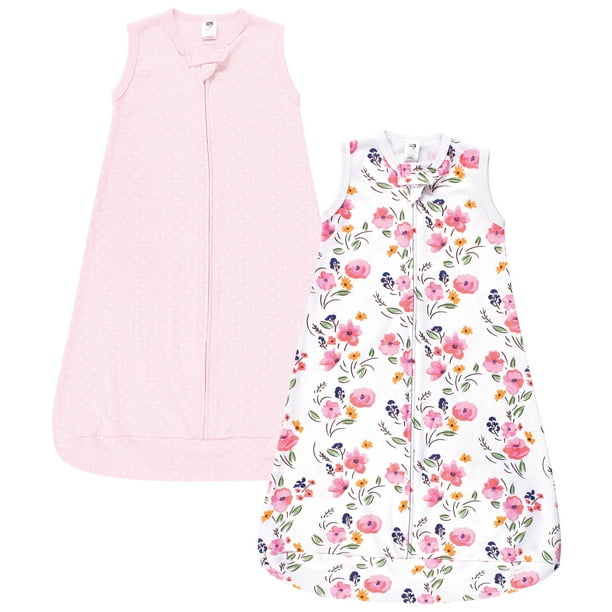 Saco de dormir portátil de algodón para bebés de Hudson Baby, floral, 0-3 m