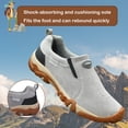 thumbnail image 4 of Hiking Shoes for Men Laceless Suede Breathable Slip Resistant Boots Lightweight Sneakers for Outdoor Walking Trekking Trail, 4 of 7