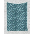 thumbnail image 1 of Fish Tapestry, Underwater Animals with Curved Stripes Nautical Nature Arrangement, Wall Hanging for Bedroom Living Room Dorm Decor, 40W X 60L Inches, Slate Blue Pale Blue Orange, by Ambesonne, 1 of 2
