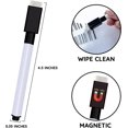 thumbnail image 2 of 10 pieces of erasable whiteboard felt, dry erasable whiteboard marked with low odor stone felt, black pen, suitable for home, office, or school, 2 of 5