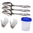 thumbnail image 1 of Cuchara para comedero de pájaros, herramienta de alimentación para loros, accesorio de metal, resistente, portátil, fácil de limpiar, práctica cuchara Juego de 5 piezas, 1 of 10