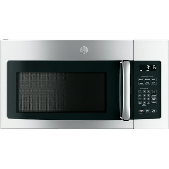 GE 1.6 cu ft Over-the-Range Microwave Oven, Stainless Steel, 1000W, Vent 300 CFM, Model JNM3163RJSS
