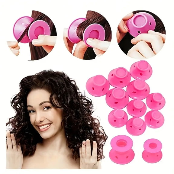 30 pcs Non-Heat Hair Curlers | Suitable for All Hair Types - Ideal for Styling and Permanent Curls