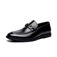 thumbnail image 2 of Horse Buckle Casual Shoes Men's Handmade Genuine Leather Retro British Men's Leather Shoes Slip-on Casual Shoes, 2 of 2