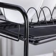 thumbnail image 4 of Dish Drainer Rack, 2 Tier Dish Drying Rack with Holder and Removable Tray, Large Capicity Plate Rack Drainer for Kitchen, 4 of 6
