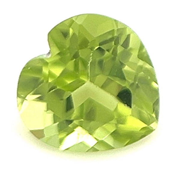 Certified Natural 0.75 Carat Peridot Heart Shape Brilliant Cut 6x6 mm Loose Gemstone August Birthstone