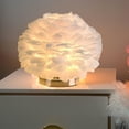 thumbnail image 1 of Lámpara De Mesa De Penacho, Luz Nocturna Decorativa Moderna Para El Dormitorio, Sala De Estar Con Luz Y Interruptor De Cordón, Decoración De Mesa Ideal, 1 of 7