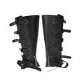 thumbnail image 2 of Botas medievales de estilo vintage Cubierta de zapatos Traje de caballero ajustable protector Negro Zulema Cubierta de botas, 2 of 8