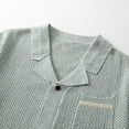 thumbnail image 5 of Men's Shirt Short Sleeve, Knit Button Down Shirts for Men Casual Short Sleeve Vintage Crochet Shirt Summer Beach Vacation Blouses Tops, 5 of 9