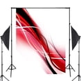 thumbnail image 2 of ABPHOTO Polyester Exquisite White Photography Backdrop Abstract Black Red Line Wallpaper Background Art Photo Studio Background Wall 5x7ft, 2 of 5