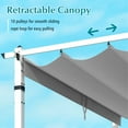 thumbnail image 6 of Gymax 12' x 10' Outdoor Pergola w/ Retractable Canopy Aluminum Frame Anchors Patio Grey, 6 of 10
