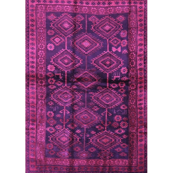 Ahgly Company Indoor Rectangle Persian Purple Traditional Area Rugs, 2' x 3'