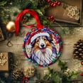 thumbnail image 3 of Rough Collie Dog Ornaments Ceramic For Christmas, Stained Glass Ornaments Ceramic Christmas 2025, 3 of 7