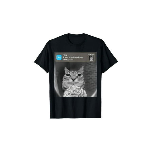 Casual• is motion at your front door funny meme t shirtst patricks day easter gift top black C94