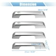 thumbnail image 3 of Unique Bargains 4Pcs Exterior Front Rear Side Door Handle Trims Cover for Ford F150 2021 2022 Left Right Silver Tone, 3 of 7
