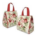 thumbnail image 2 of Pioneer Flower Floral Print Pattern Insulated Lunch Bag for Women & Adults,Large Portable Soft Cooler Lunch Bag,Thermal Food Storage Tote with Pearl Cotton,8.66L,8.75x5.75x9.5 Inch, 2 of 6