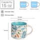 thumbnail image 3 of Taza de cerámica de 15 oz para café, pintada a mano, para desayuno (azul claro), 3 of 5