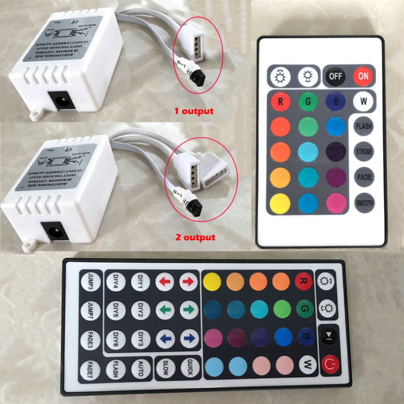 1-5 24&44 Key Remote Controller Box AC/DC 12V For LED RGB 3528/5050 Light Strip 