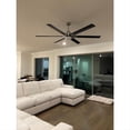 thumbnail image 4 of Industrial 72-inch Alumium 6-Blade Brushed Chrome LED Ceiling Fan with Remote and Light Kits - 72-in W x 17.8-in H, 4 of 5