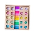 thumbnail image 1 of Bloques de Gemas de Madera Acrílica, Bloques de Construcción de Piedras Preciosas, Juego Abierto, Regalo Ideal, Coordinación Mano-ojo, Juguete Apilabl, 1 of 8