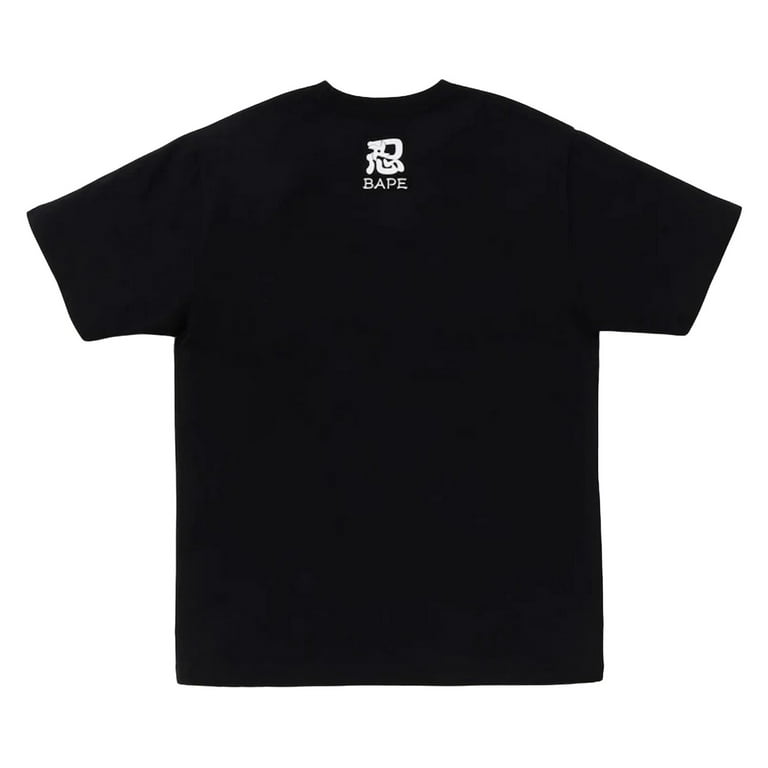 ★BAPE★College T-Shirt (Hot 人気)★Black BAPE MENS ONE POINT APE HEAD COLLEGE RELAXED FIT T-SHIRT