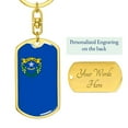 thumbnail image 3 of Nevada State Flag Keychain Dog Tag Stainless Steel or 18k Gold, 3 of 8