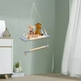 thumbnail image 1 of Elodie Hanging Swing Shelf,Wooden Floating Shelf,Home Storage Organizer Wall Decor,Wall Gray, 1 of 8