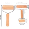 thumbnail image 4 of Rodillo de amasar para pizza rodillo de masa en forma de T y en forma de H de madera de haya para hornear, accesorios para hornear, pizza (2 piezas) Vhermosa LN-2003, 4 of 4