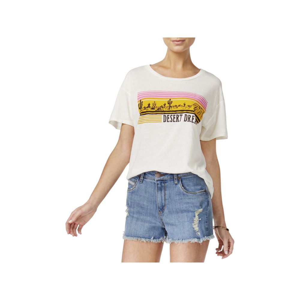 Junk Food Junk Food Womens Cropped Crew Neck Graphic TShirt