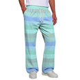 thumbnail image 5 of Men Baggy Wide Leg Pants Striped Print Elastic Waist Drawstring Sweatpants Loose Fit Street Style Trousers With Side Pockets L, 5 of 8