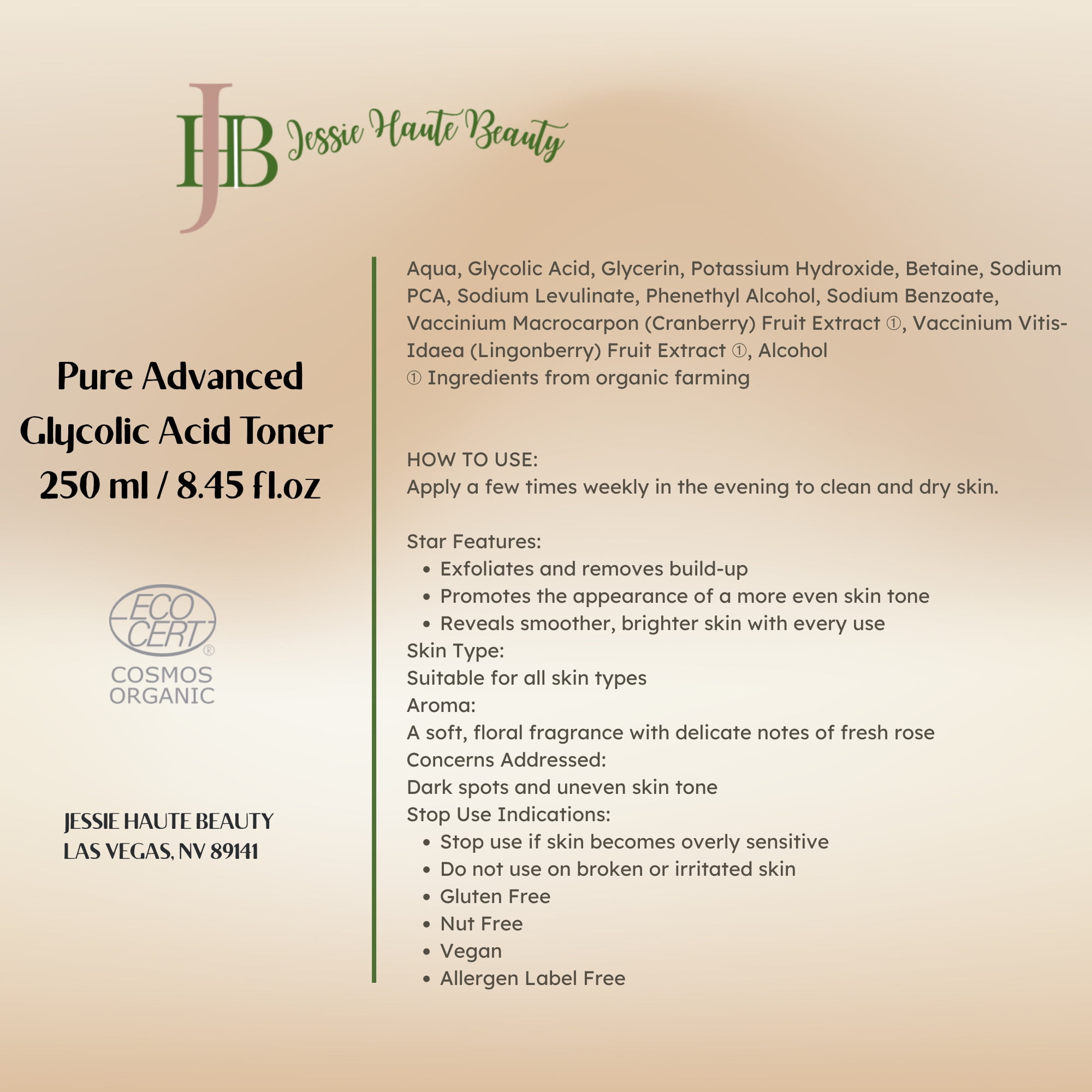 Pure Advanced Glycolic Acid Toner 250 ml / 8 fl oz