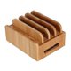 thumbnail image 1 of Wooden Charging Station USB Cable Organizer Stand Compatible with Phone Tablet, 1 of 4