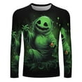 thumbnail image 2 of Oogie Boogie Long Sleeve Shirts for Men Trendy Streetwear Crew Neck Tops Full Print Funny Graphic T-Shirt 4XL, 2 of 6