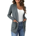thumbnail image 5 of a.Jesdani Women's Cardigan Casual Lightweight Knit Cardigan Sweaters with Pockets Heather Grey L, 5 of 9