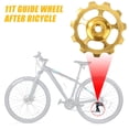 thumbnail image 2 of Accesorios para bicicletas Rodillo de guía de rodamiento de cerámica para rueda jockey de cambio trasero MTB 11T (dorado) Hugtrwg Para estrenar, 2 of 8