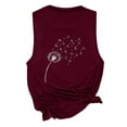 thumbnail image 3 of Zedker Shirts for Women Sunflower or Flower Graphic Tank Top Casual Sleeveless Round Neck Summer Tee Red Plus M, 3 of 3