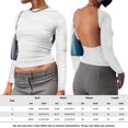 thumbnail image 3 of Camiseta De Verano Camisa de mujer Cami Top Y2K Style Backless Slim Fit Streetwear Suit (Blanco L) Cgtredaw Para estrenar, 3 of 7