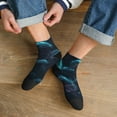 thumbnail image 3 of Pofeuu Ice blue light spot jellyfish Print 30cm Socks, Adult Running Hiking Socks for Youth and Adult, 3 of 7