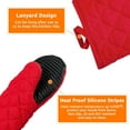 thumbnail image 2 of Puppet Oven Mitts Red Cotton Silicone Non-Slip Long Sleeve Arm Soft, Heat Resistant Hand Safe Microwave Kitchen Cooking Baking, 2 of 4