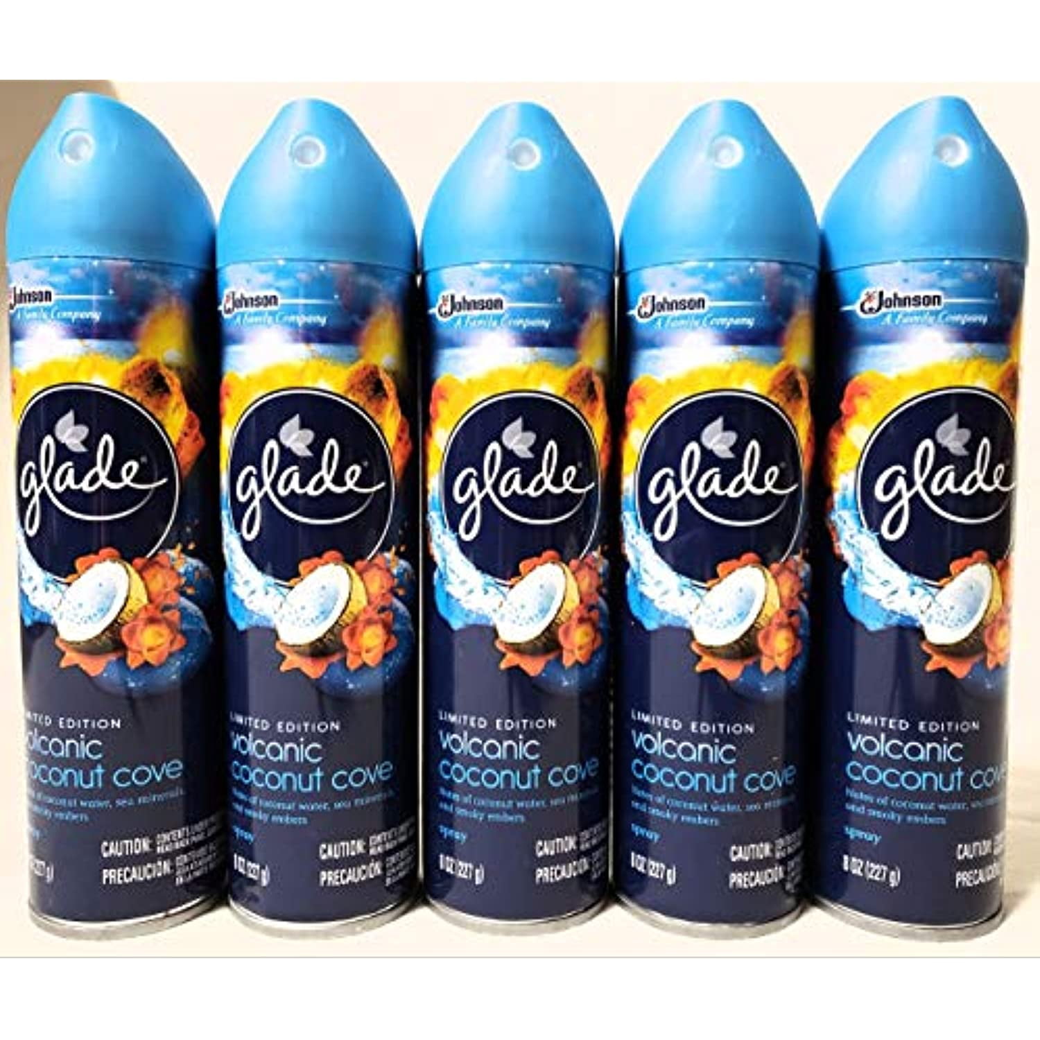 5 Glade Limited Edition Volcanic Coconut Cove Spray Scented Air