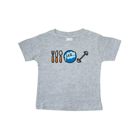 

Inktastic Eat Sleep Weightlifting Gift Baby Boy or Baby Girl T-Shirt