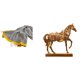 thumbnail image 1 of Manta De Punto A Rayas, Suave Y Cálida, Decoración Rústica Para Dormitorio, Sofá, Cama, Silla, Con Escultura De Caballo, Animal De Resina Grabado, Para El Hogar Y La Oficina., 1 of 8