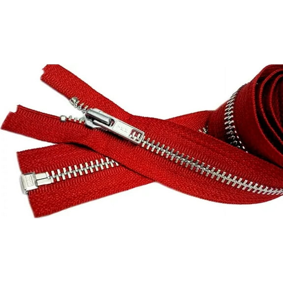YKK® 27" Jacket Zipper YKK #5 Aluminum Metal ~ Medium Weight ~ Separating ~ Color 820 Atom Red (1 Zipper)