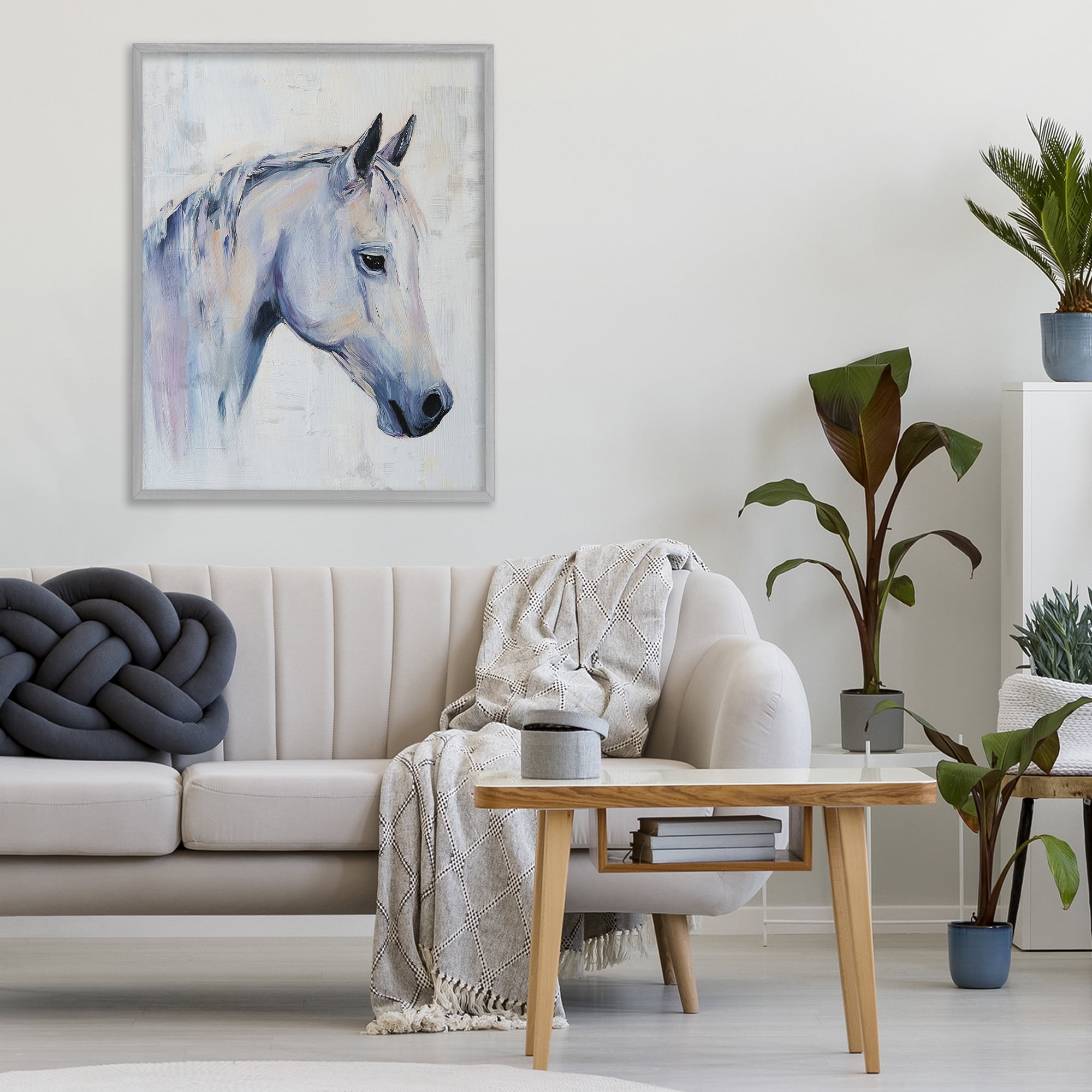 Stupell Industries Majestic Spirit Horse Portrait Gray Framed Giclee Art, design by Svetlana Aleynikova
