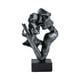 thumbnail image 4 of Escultura abstracta de cara de pareja besándose, figura de amor, centro de mesa, artesanía Plateado vintage, 4 of 9