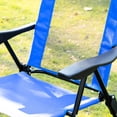 thumbnail image 4 of Folding Patio Chairs (2), Blue Outdoor Chair With Adjustable Sling And Detachable Head Pillow For Outdoor, Garden, Lawn Use Back Garden, 4 of 5